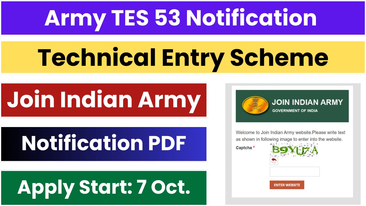 Army TES 53 Notification