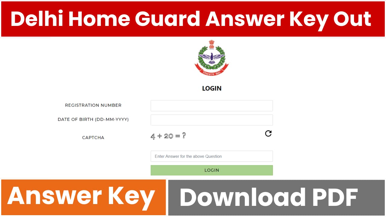 Delhi Home Guard Answer Key 2024
