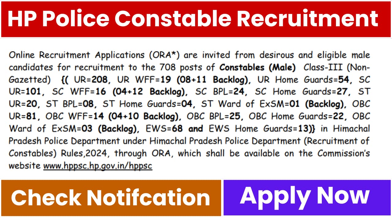 HP Police Constable Recruitment