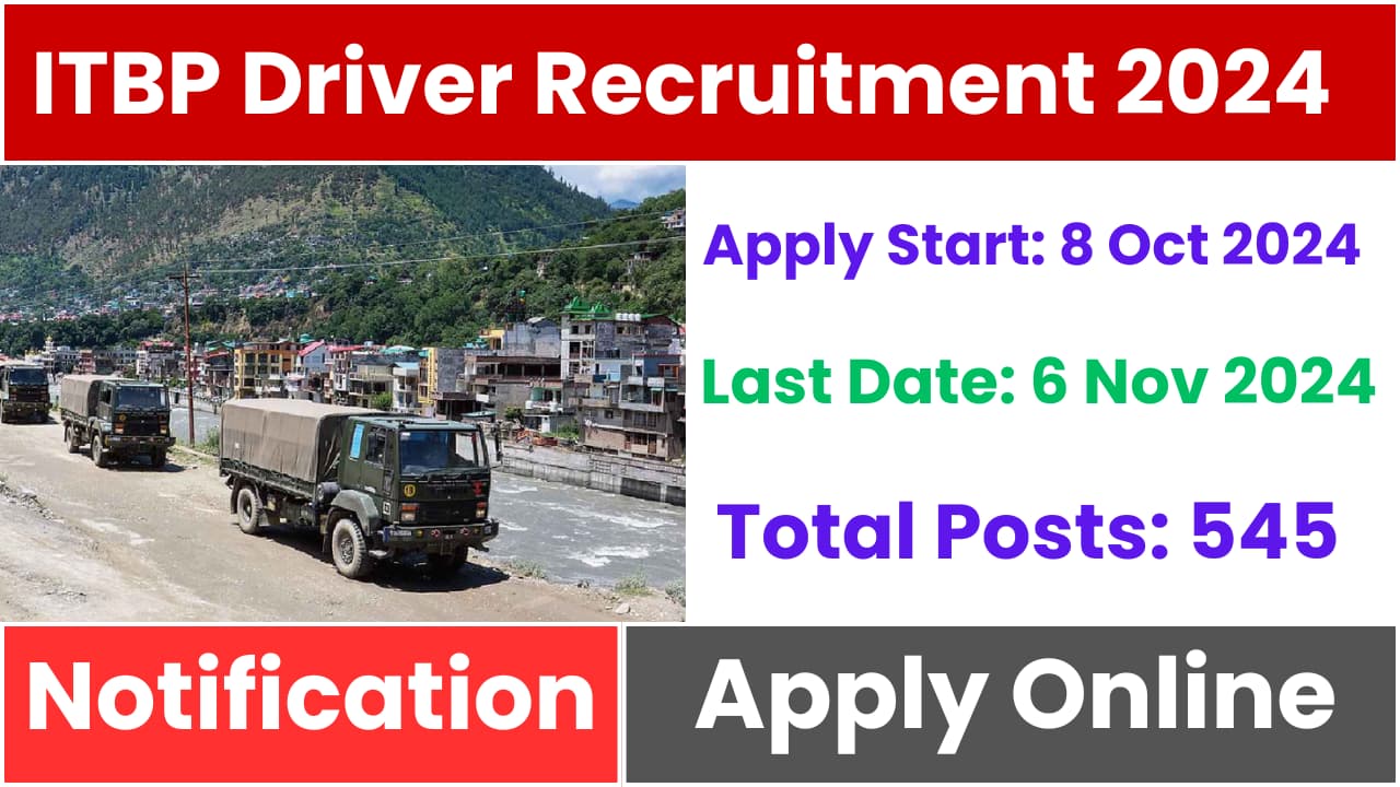 ITBP Driver Recruitment 2024
