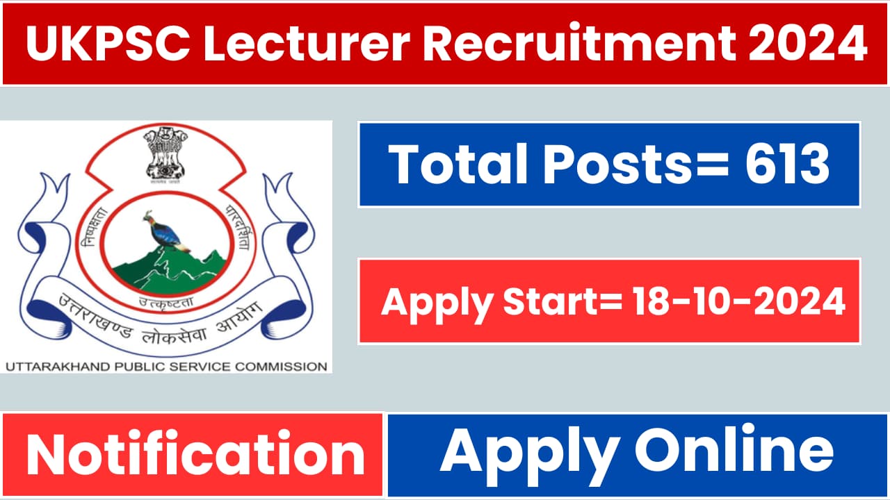 UKPSC Lecturer Recruitment 2024