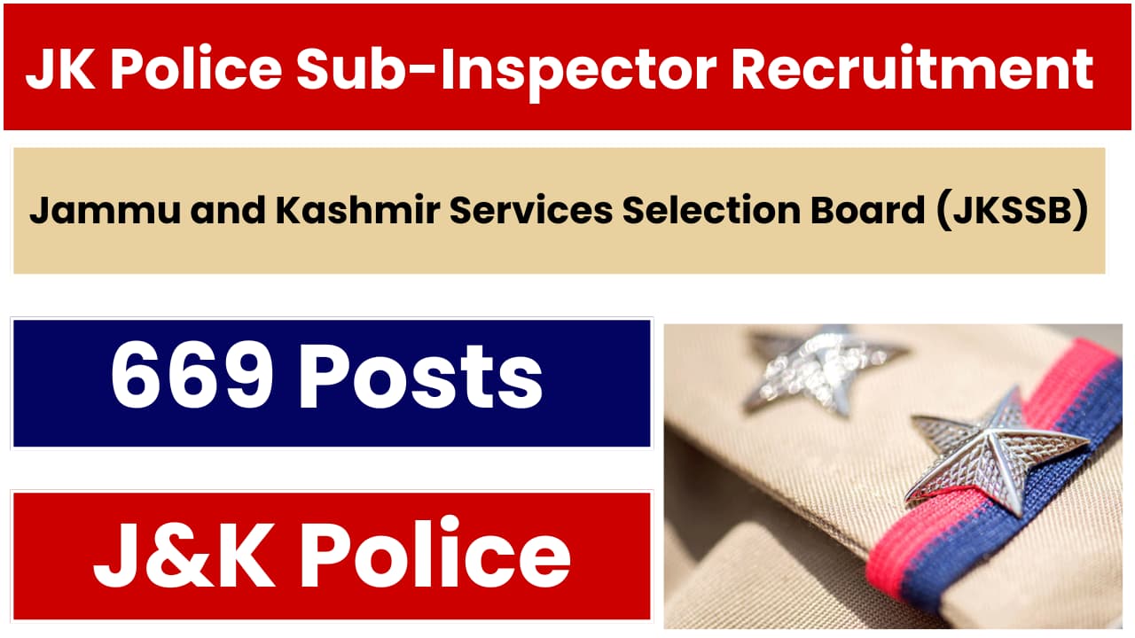 JK Police SI Recruitment 2024