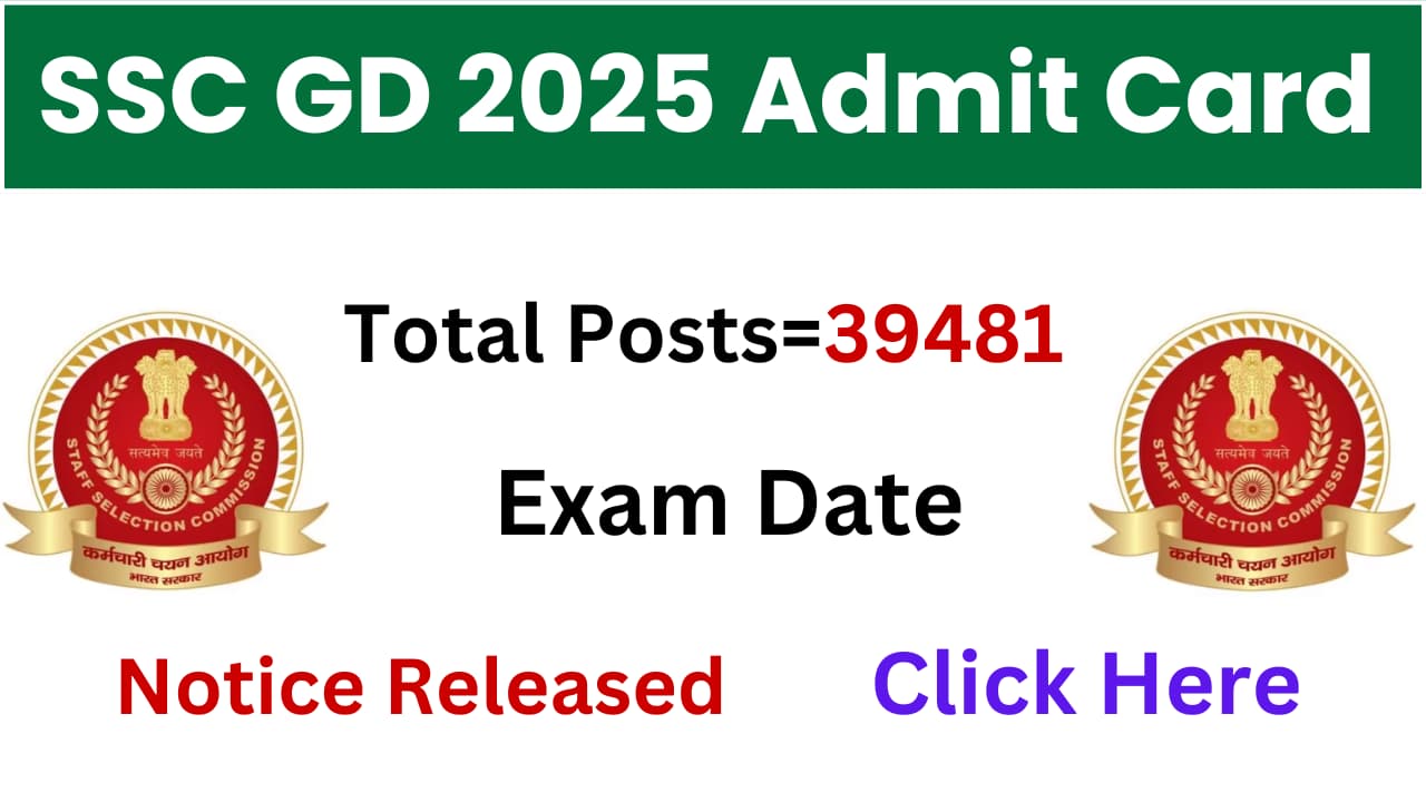 SSC GD 2025 Admit Card