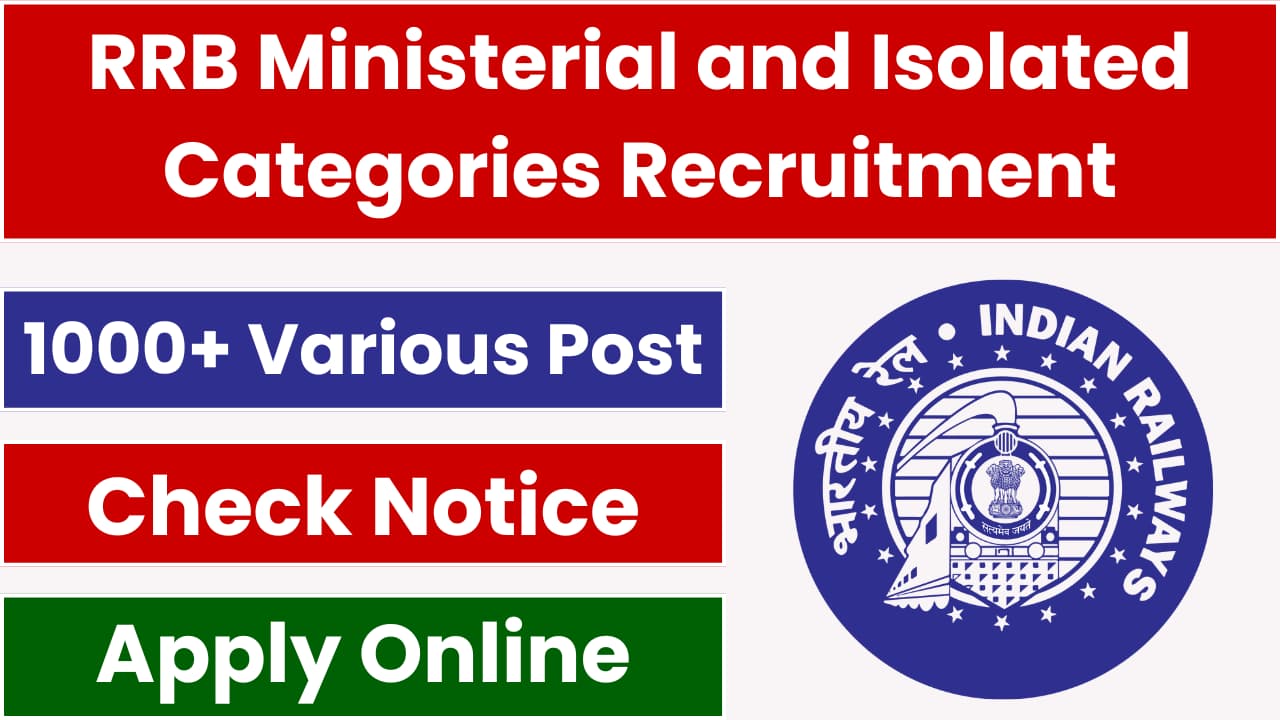 RRB Ministerial and Isolated Recruitment 2024