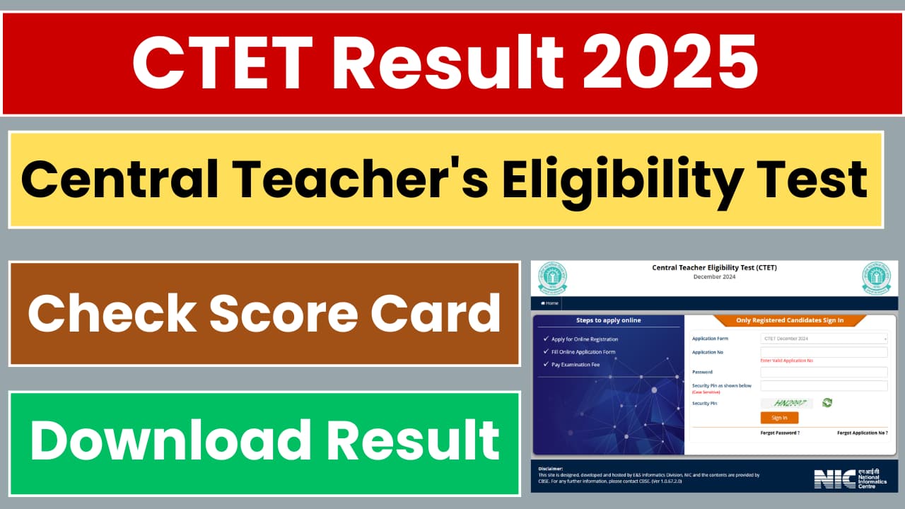CTET Result 2025