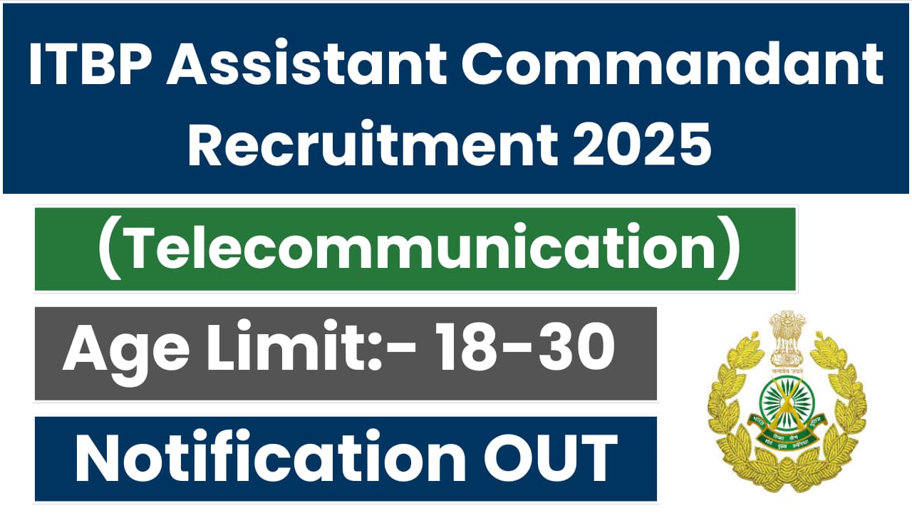 ITBP Assistant Commandant Recruitment 2025