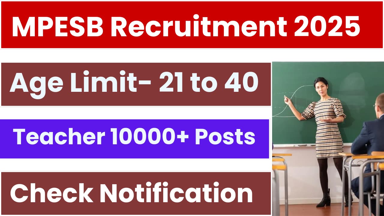 MPESB Teacher Recruitment 2025