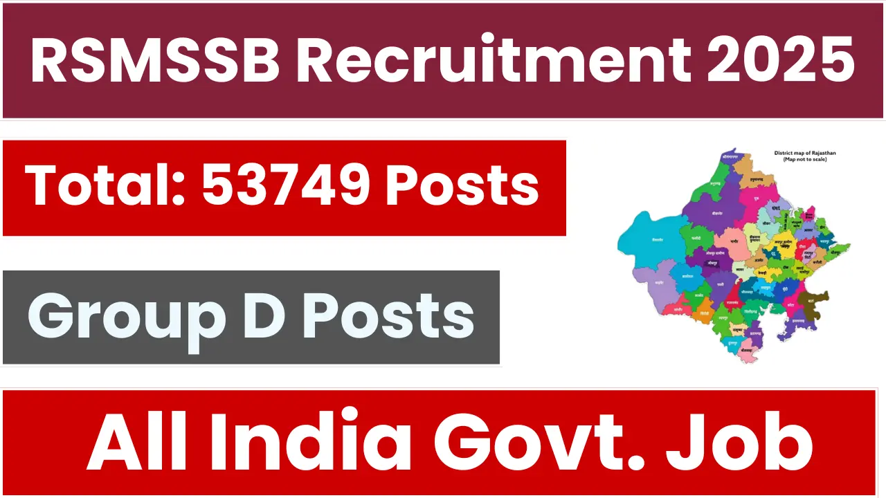 RSMSSB Group D Recruitment 2025
