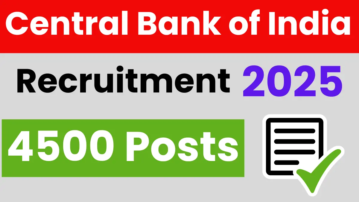Central Bank of India Apprentice Recruitment 2025