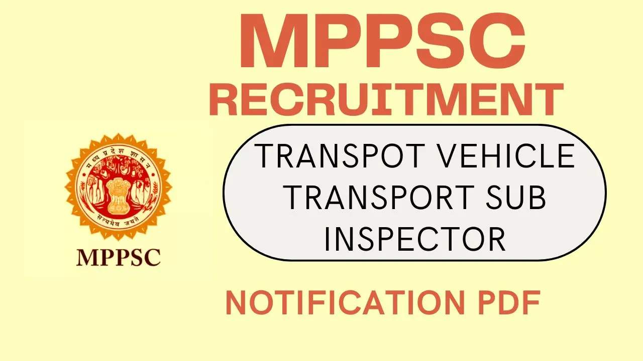 MPPSC Transport Sub Inspector Recruitment 2025