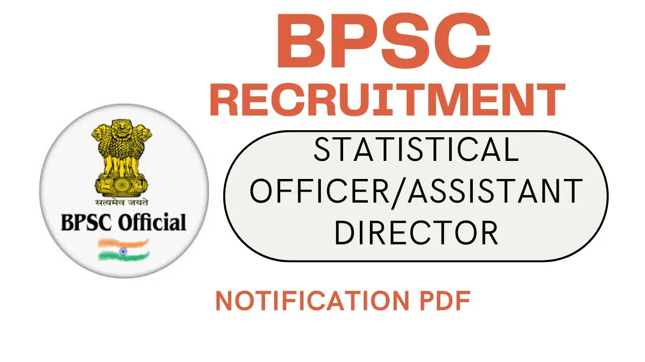 BPSC District Statistical Officer/Assistant Director Recruitment 2025