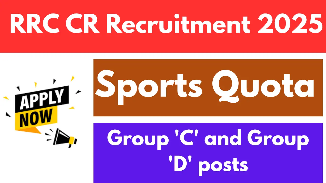 RRC CR Sports Quota Recruitment 2025
