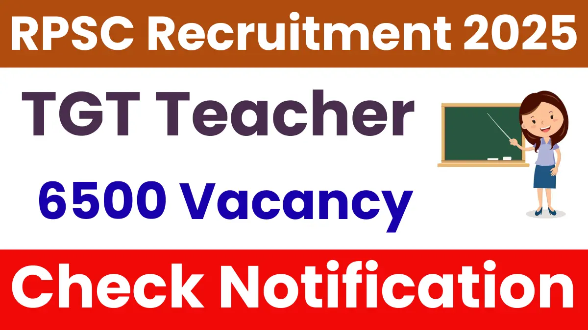 RPSC 2nd Grade TGT Recruitment 2025