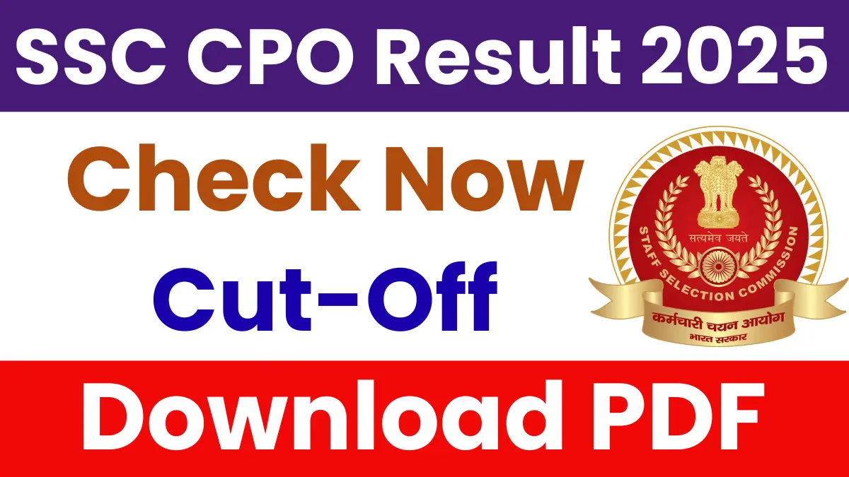 SSC CPO Result 2025