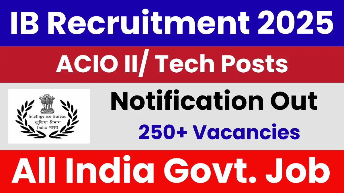 IB ACIO II Tech Recruitment 2025