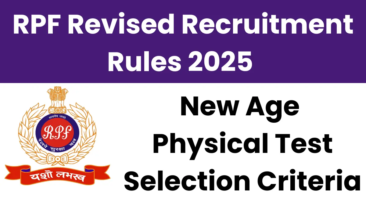 RPF Revised Recruitment Rules 2025