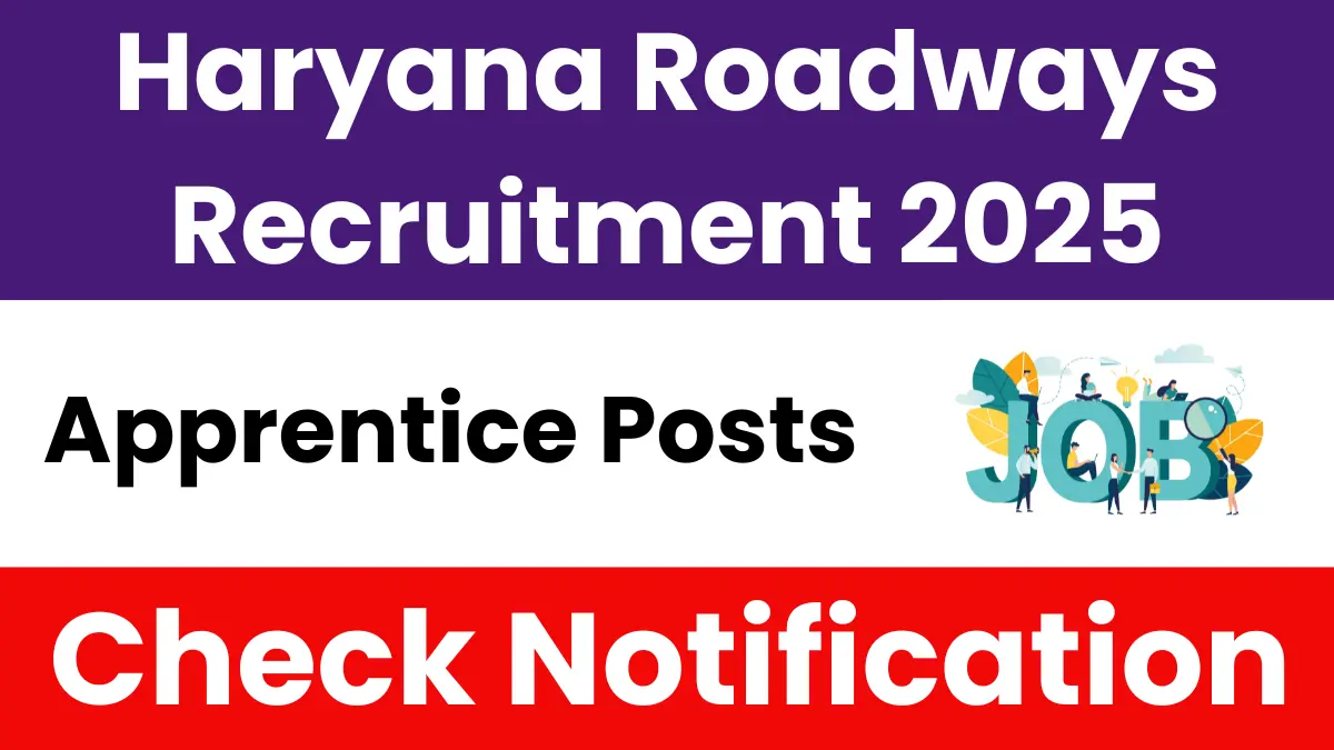 Haryana Roadways Panchkula Recruitment 2025