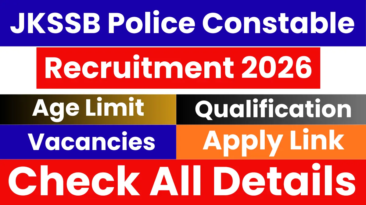 JKSSB Police Constable Recruitment 2026