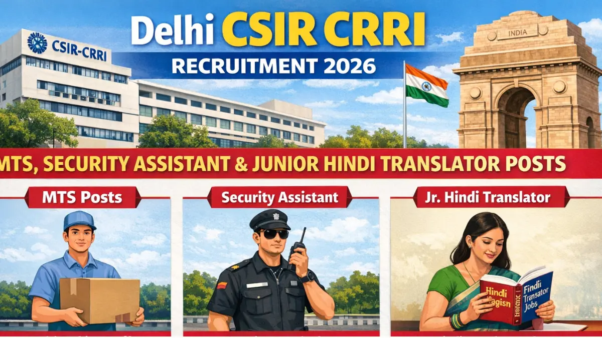Delhi CSIR CRRI Recruitment 2026