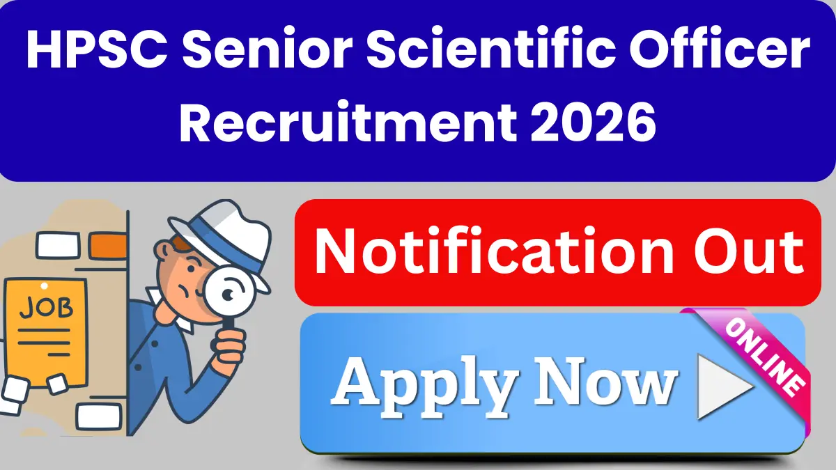 HPSC Senior Scientific Officer Recruitment 2026