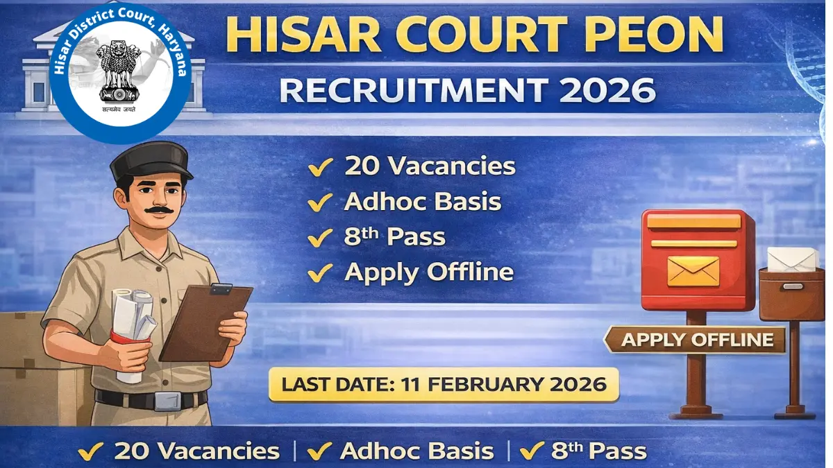 Hisar Court Peon Recruitment 2026