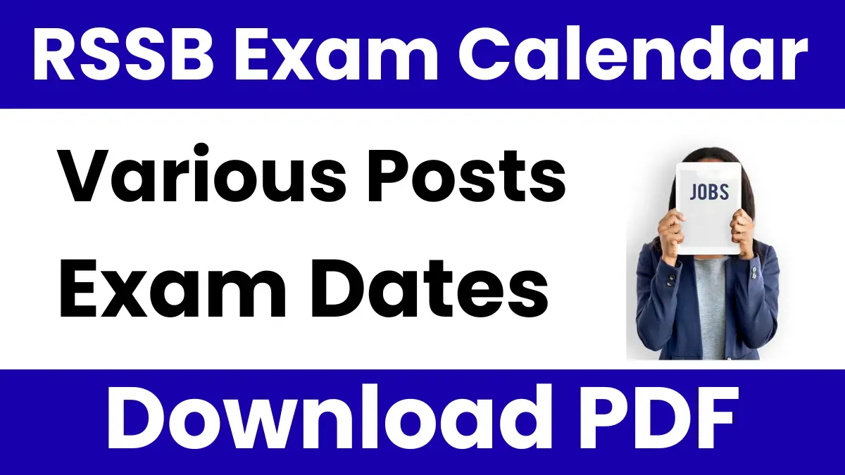 RSSB Exam Calendar