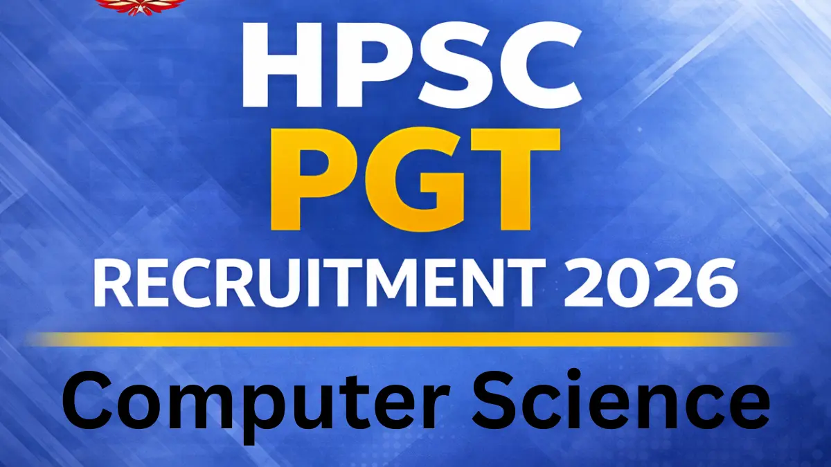 HPSC PGT Recruitment 2026