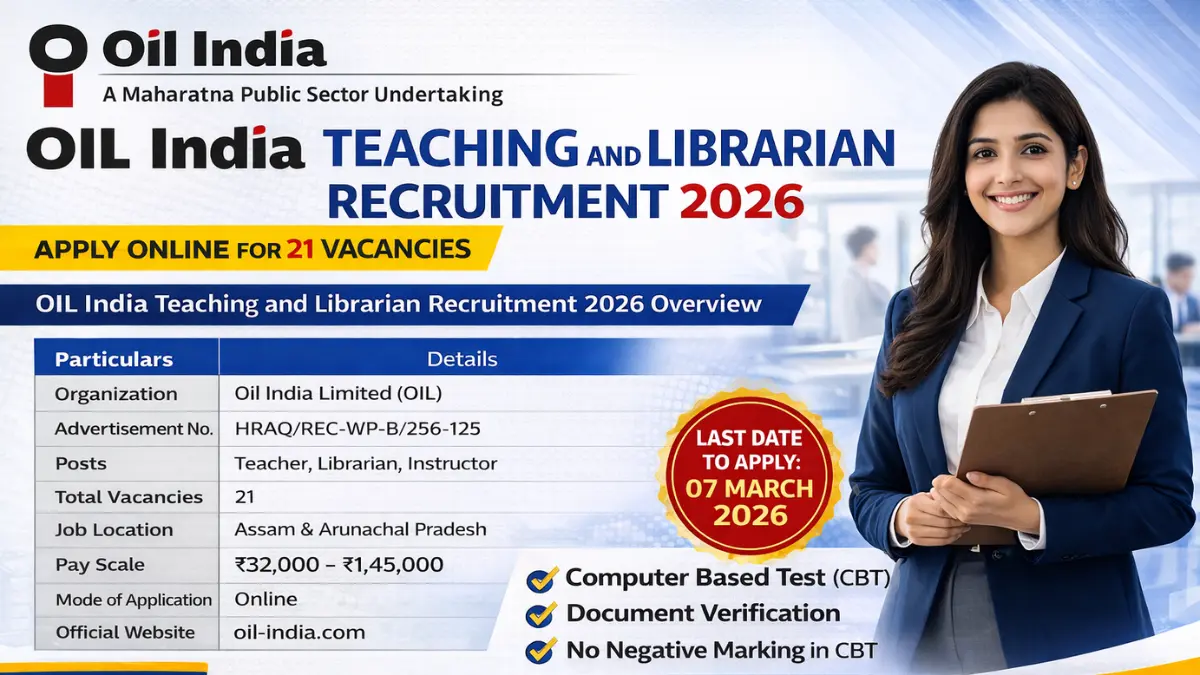 OIL India Recruitment 2026