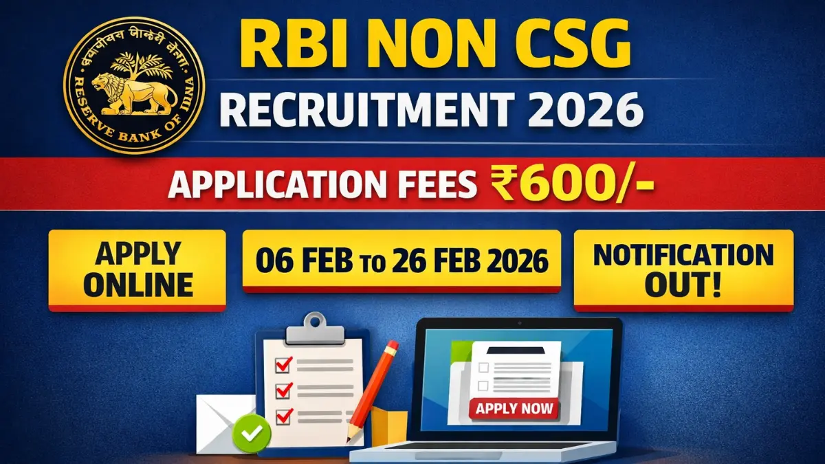 RBI Non CSG Recruitment 2026