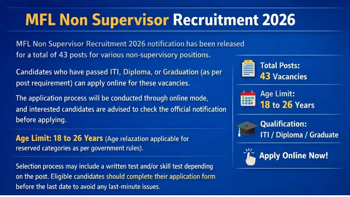 MFL Non Supervisor Recruitment