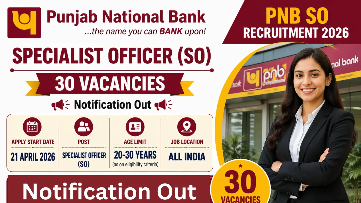 PNB SO Recruitment 2026