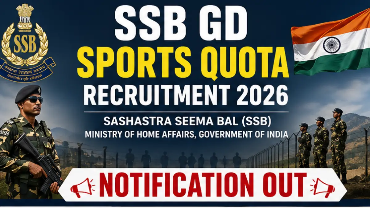 SSB GD Sports Quota Recruitment 2026
