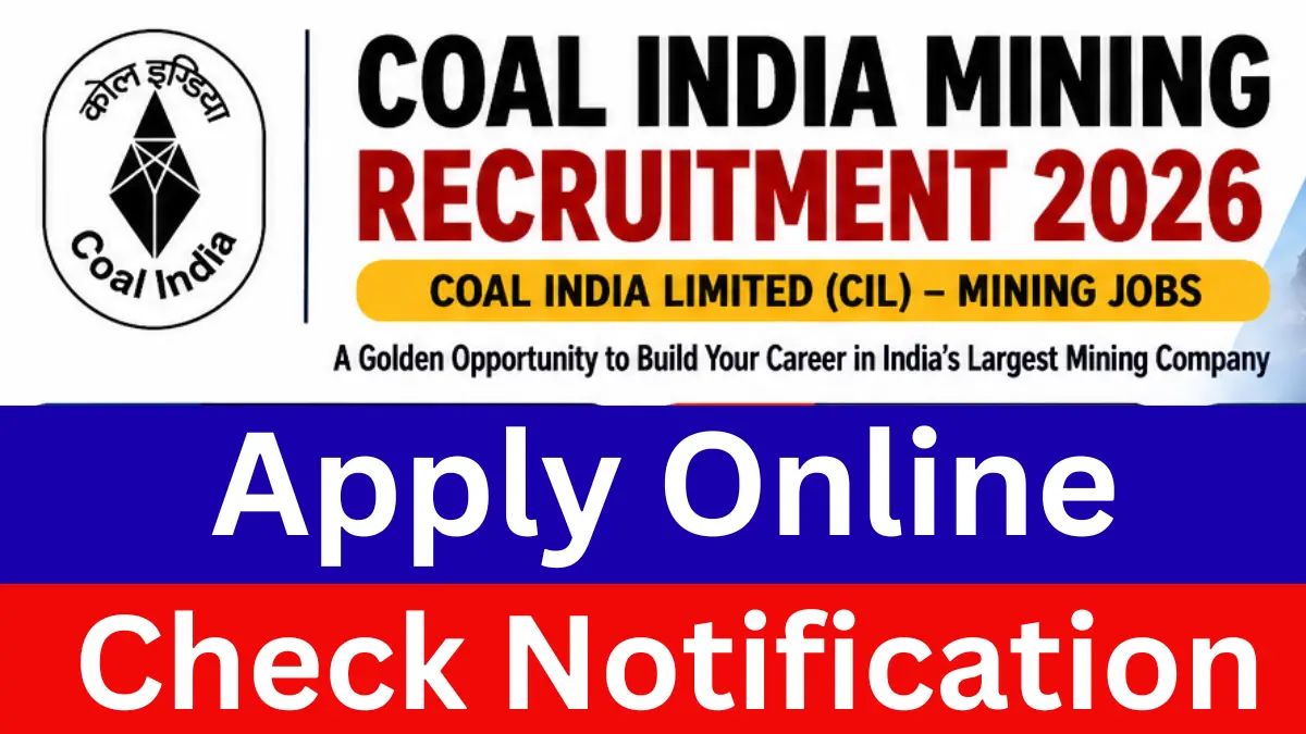 Coal India Mining Recruitment 2026