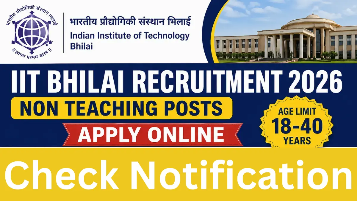 IIT Bhilai Recruitment 2026