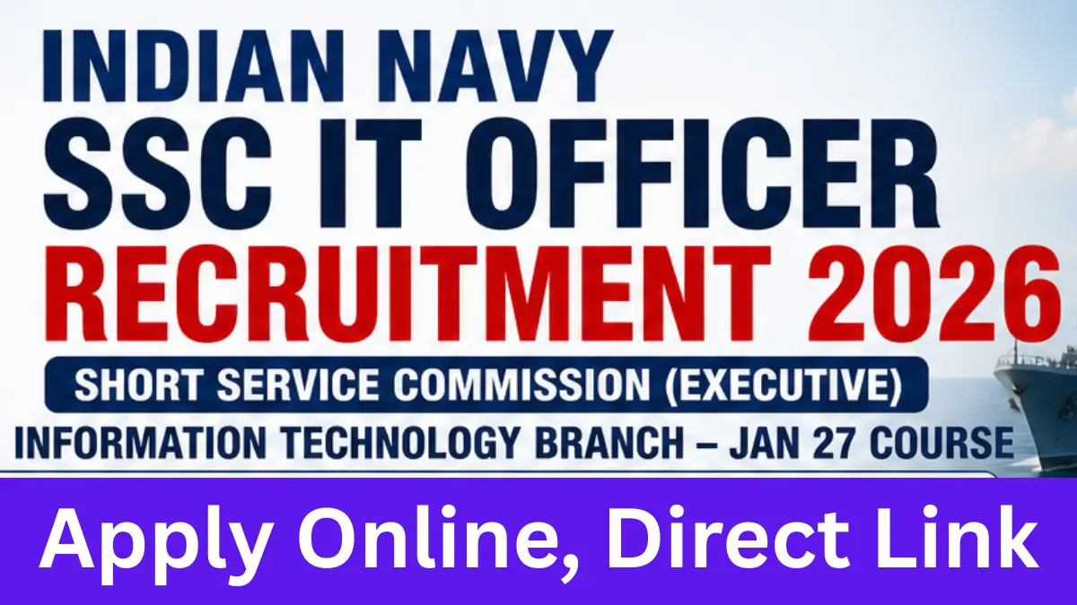 Indian Navy SSC IT Officer Recruitment 2026