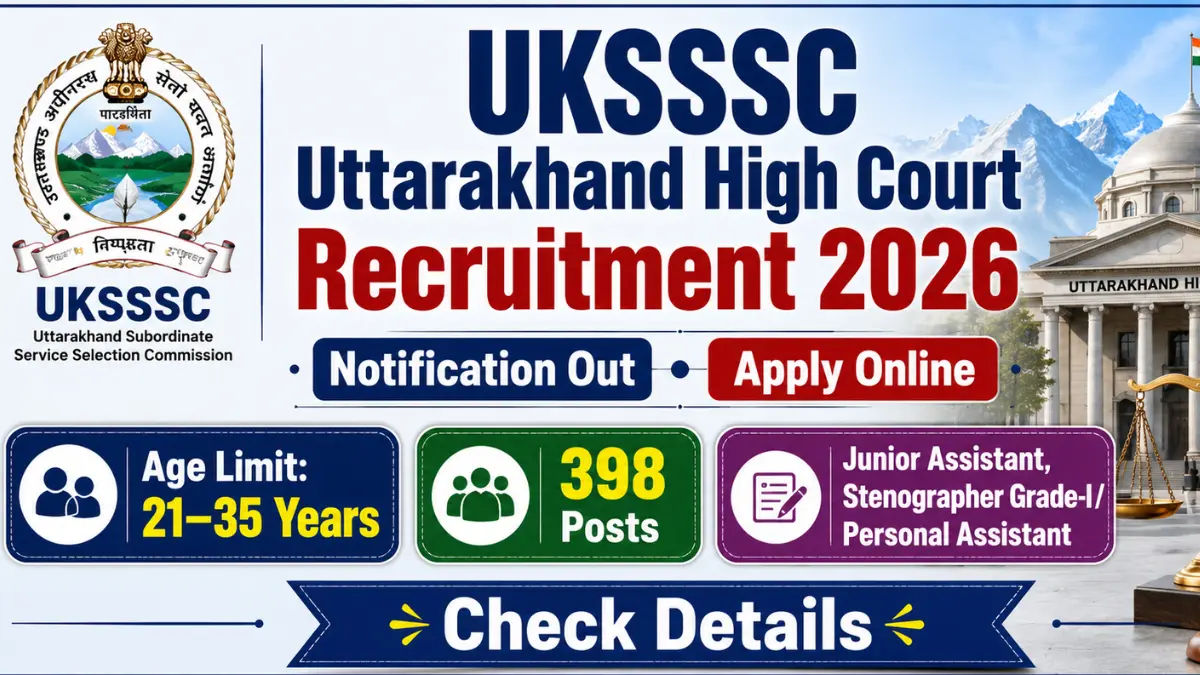 UKSSSC Uttarakhand High Court Recruitment 2026