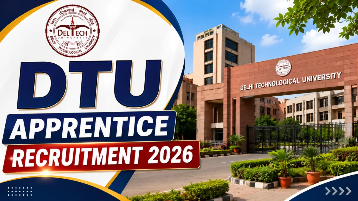 Delhi Technological University (DTU) Apprentice Recruitment 2026
