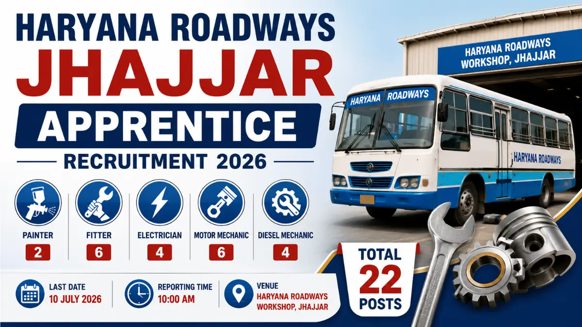 Haryana Roadways Jhajjar Apprentice Recruitment 2026