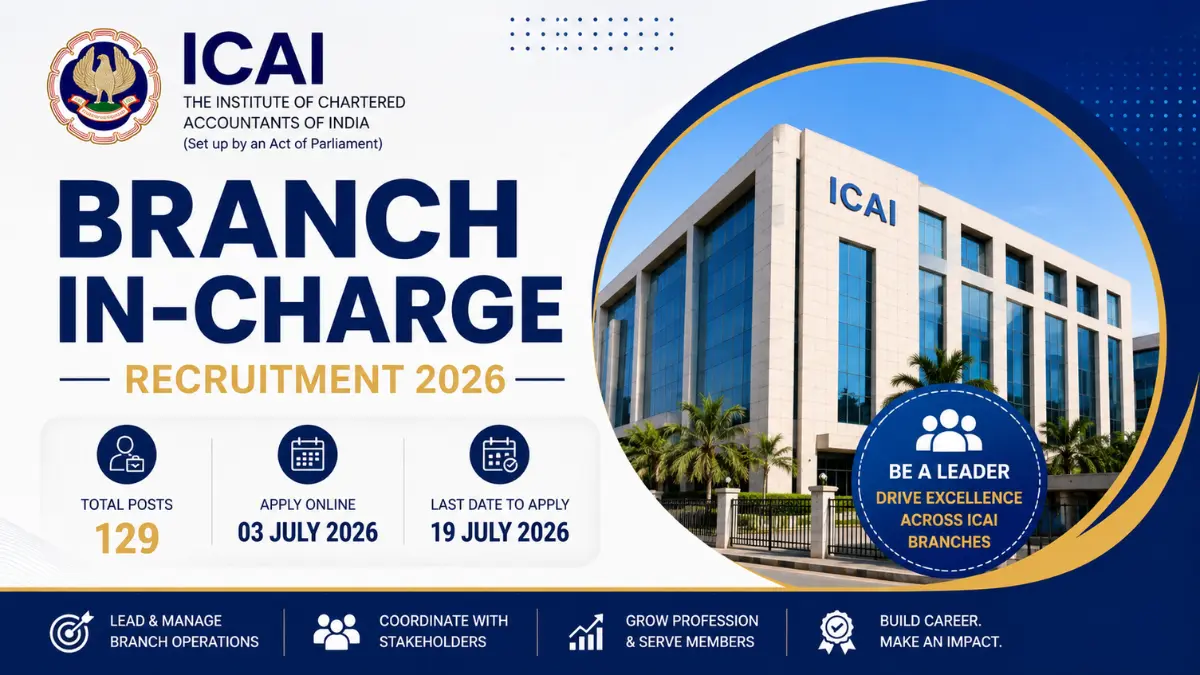 ICAI Branch In-Charge Recruitment 2026