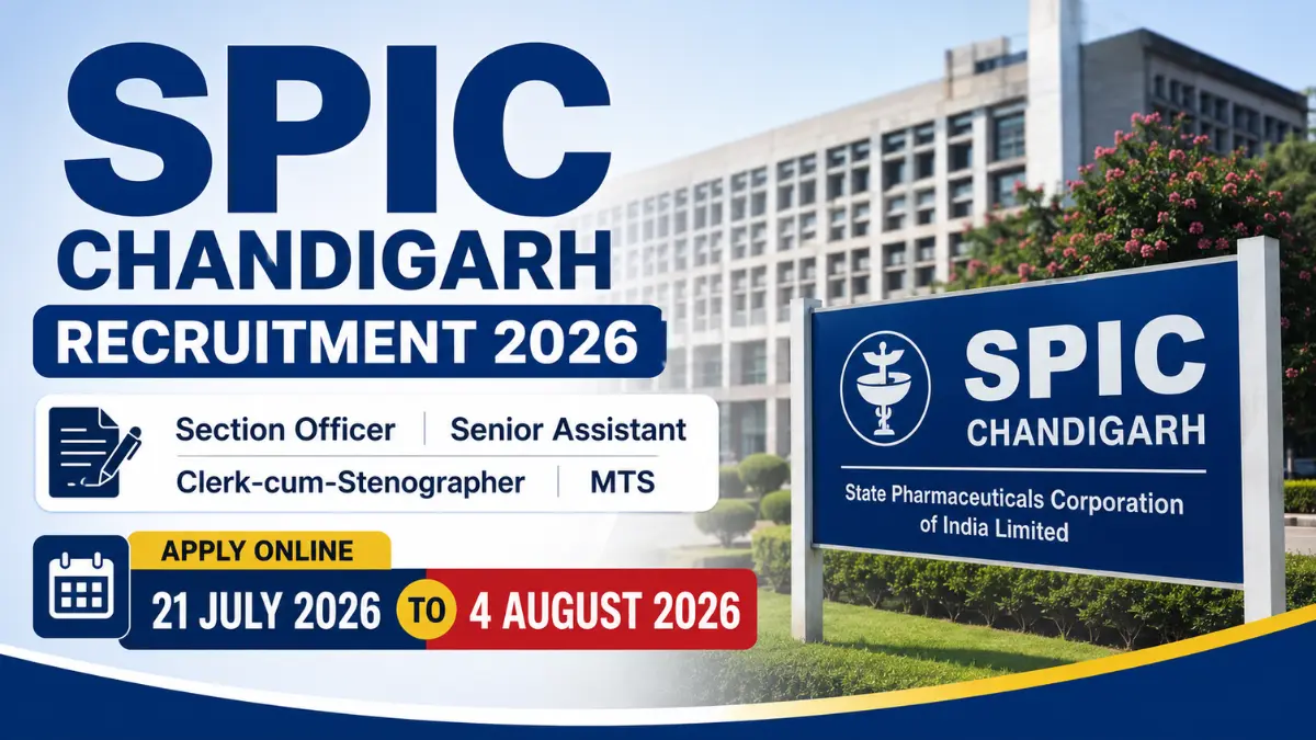 SPIC Chandigarh Recruitment 2026