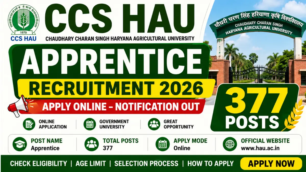 CCS HAU Apprentice Recruitment 2026