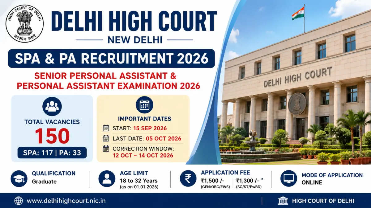 Delhi High Court SPA & PA Recruitment 2026