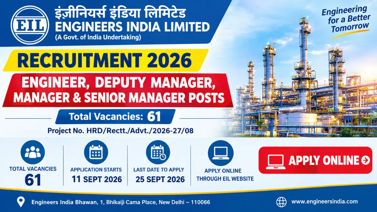 Engineers India Limited Recruitment 2026