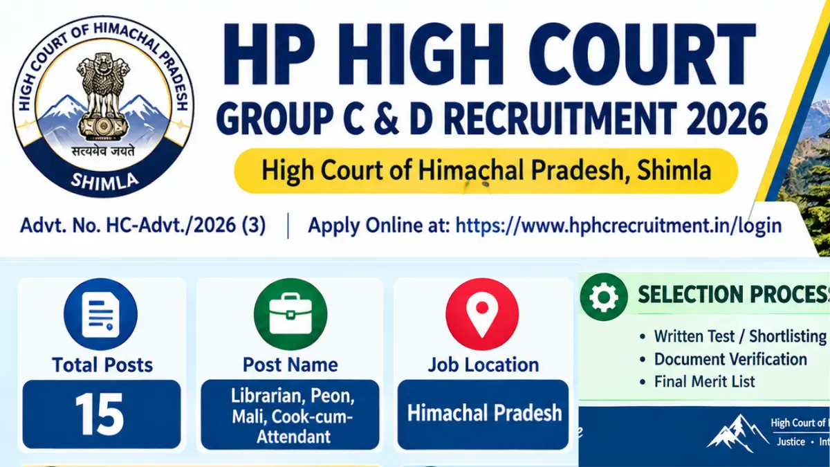 HP High Court Recruitment 2026