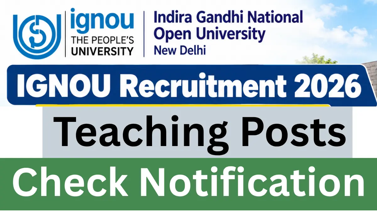 IGNOU Teaching Recruitment 2026