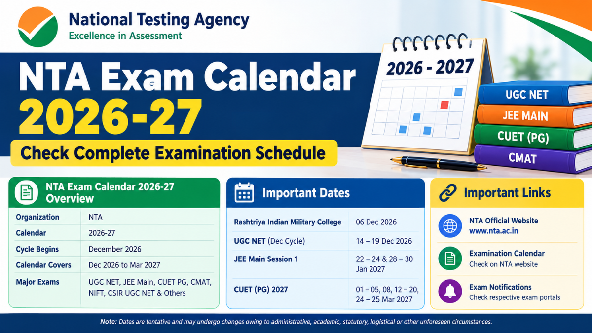NTA Exam Calendar 2026-27