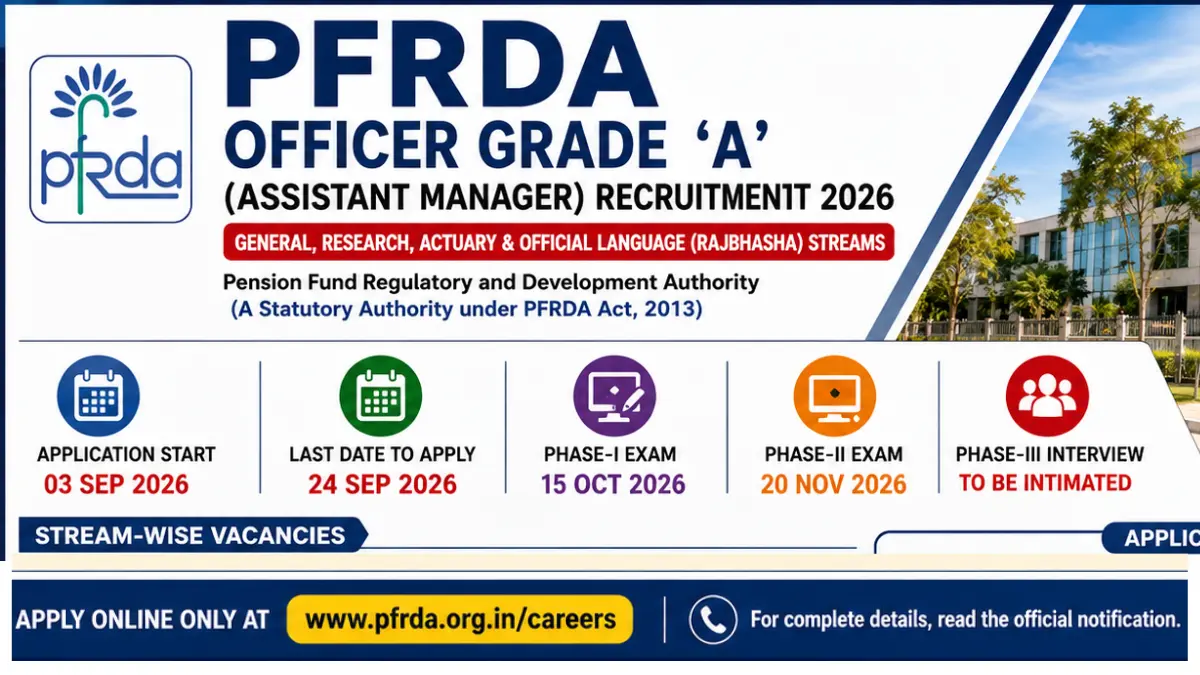 PFRDA Officer Grade A Recruitment 2026