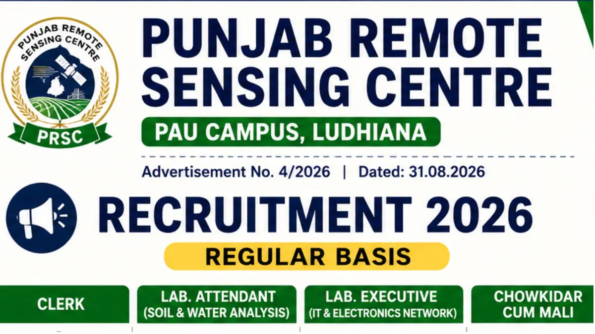 PRSC Recruitment 2026