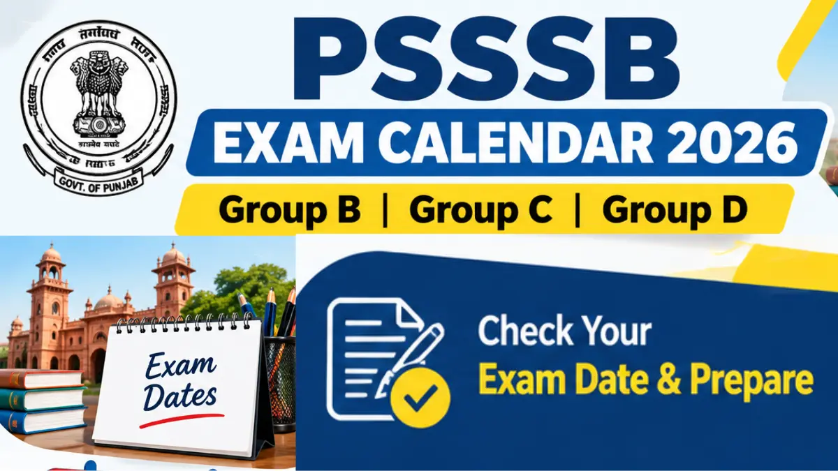 PSSSB Exam Calendar 2026