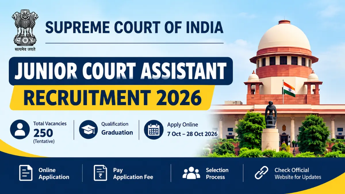 Supreme Court JCA Recruitment 2026